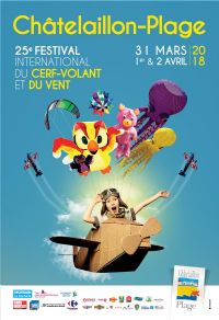 Festival du cerf-volant et du vent de Châtelaillon-Plage 2018. Du 31 mars au 2 avril 2018 à Châtelaillon-Plage. Charente-Maritime. 